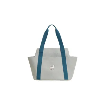 HERMES Cabriole Napp Canvas Cotton Canvas Bag Tote Bag Shopping Bag Shoulder Bag Handbag Women's Nattier Blue