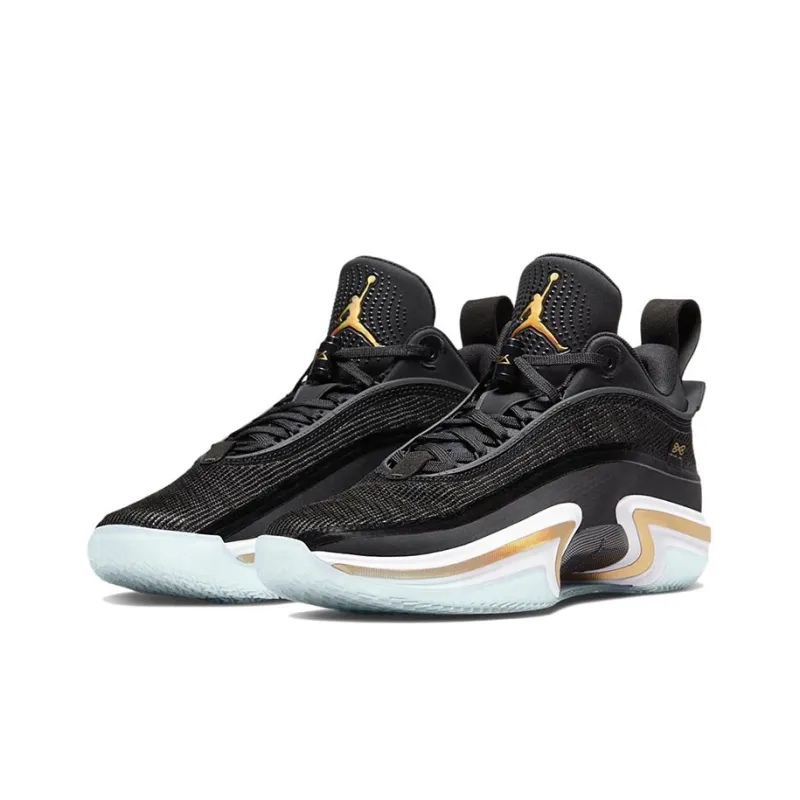 Jordan 36 Low Black Gold Clear Sole-2