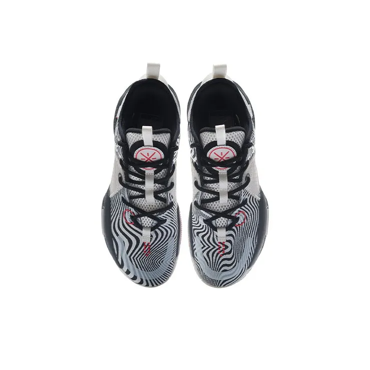 LiNing All City 9 V1.5 Anti-Slip Wear-Resistant Low-Top Basketball Shoes Black White Gray-3