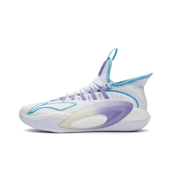 LiNing Phantom Cushioning Anti Slip And Wear Resistant Coverage Support Low Top Basketball Shoes Standard White