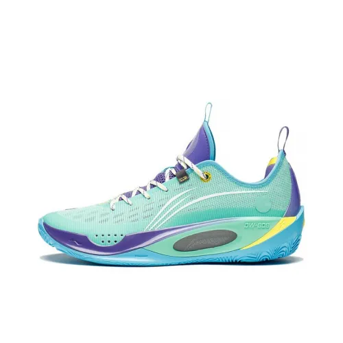 LINING Wade 808 2 Basketball Shoes Men Low-Top Ice Green/Noble Purple