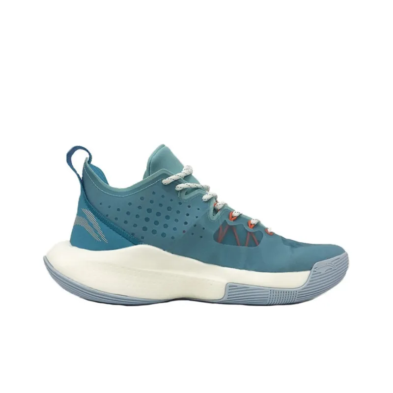LiNing SONIC 8 Low PE Cushioned Lightweight Anti Slip And Wear Resistant Low Top Basketball Shoes Men's Lake Blue Color-1
