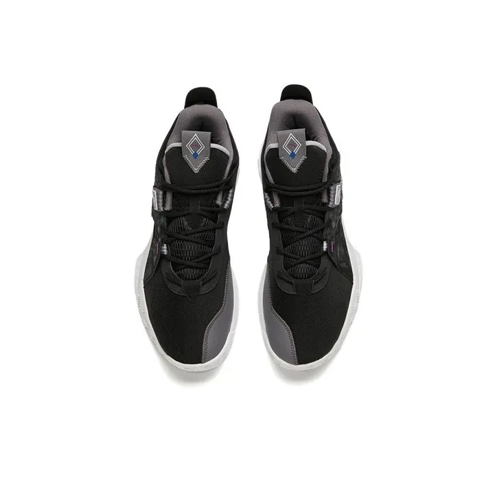 Anta Speedy Abrasion Resistant Low Top Performance Basketball Shoes Men's Black-2