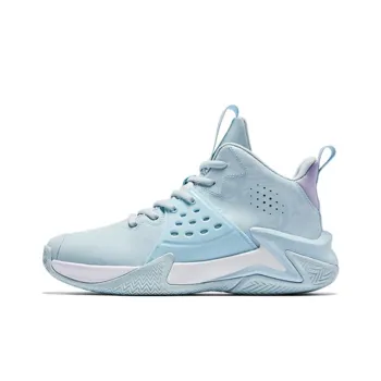 QIAODAN Unparalleled Cushioning Anti Slip And Wear Resistant High Top Basketball Shoes Men's Blue Purple