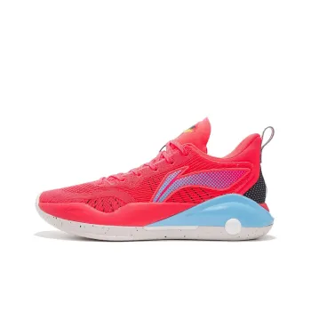 LiNing YuShuai 15 V2 Anti Slip Wear Resistant Low Top Basketball Shoes Fluorescent Flame Red