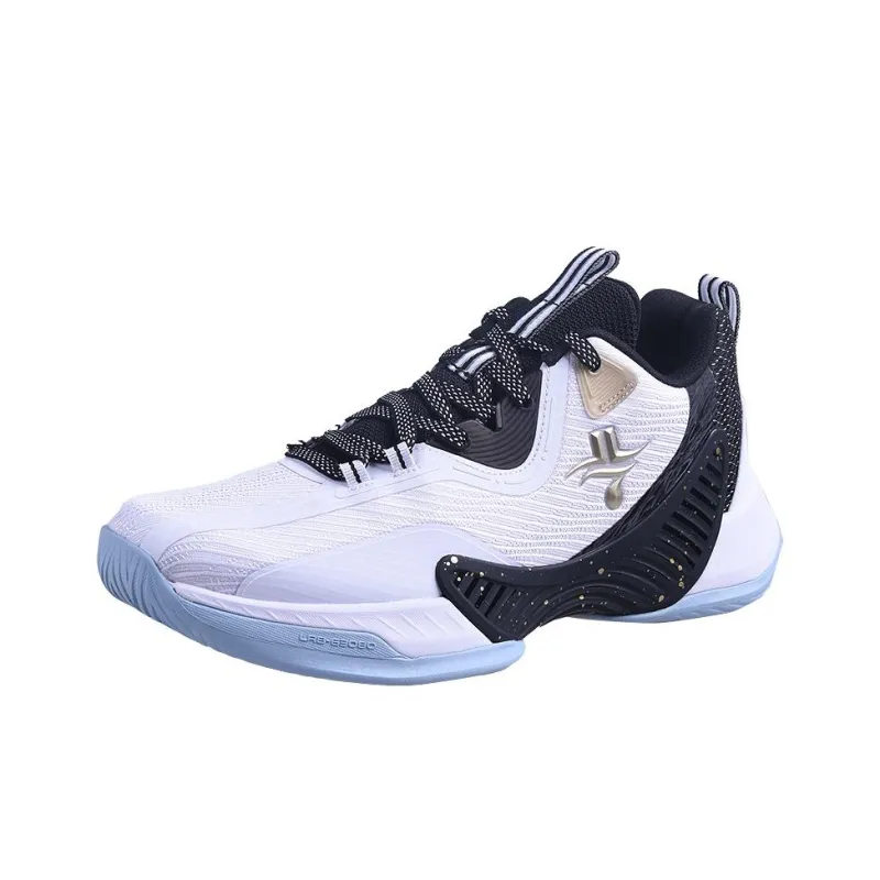 XTEP Forest Storm Cushioning, Slip Resistant, Abrasion Resistant, Breathable Low Top Basketball Shoes White Black-1