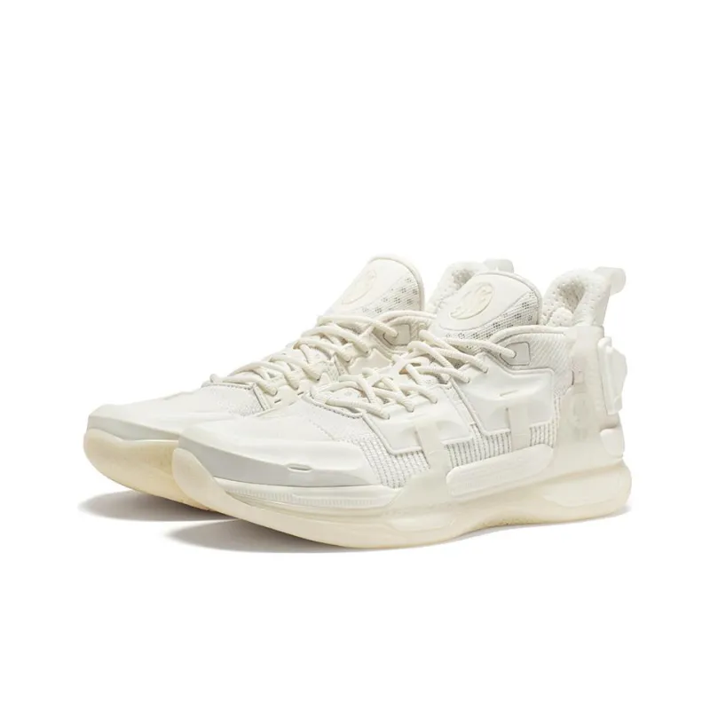 361° RXAG1 Wear Resistant Slip Resistant Low Top Basketball Shoes Men's Feather White-2