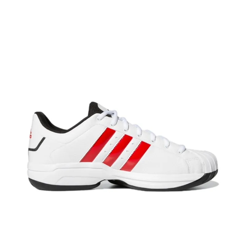 Adidas PRO Model 2G Low Slip Resistant Low Top Performance Basketball Shoes Men's White Red-1
