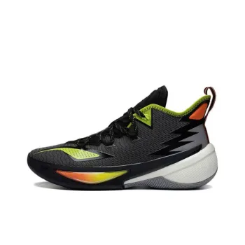 LINING Power 9 Basketball Shoes Men Mid Top Black/Snow Gray