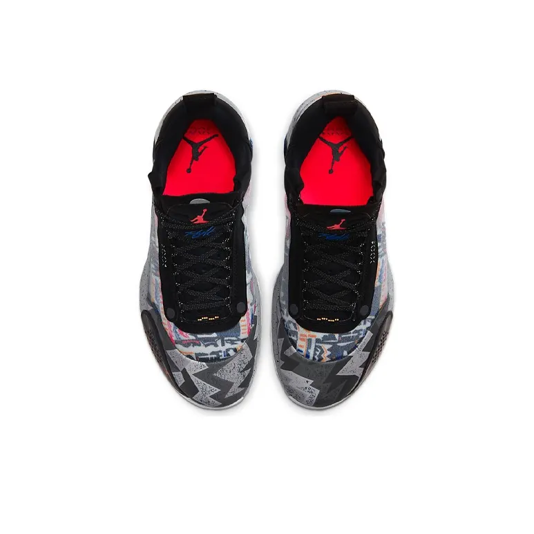 JORDAN Xxxiv Low Print 'Black'-3