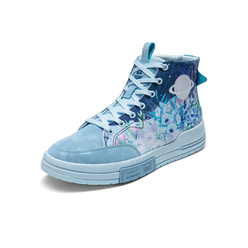 PEAK High Top Skateboard Shoes Women's Azure-2