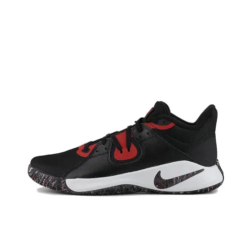 Nike Fly.By Mid Basketball Shoes Men Low-Top Black/Red