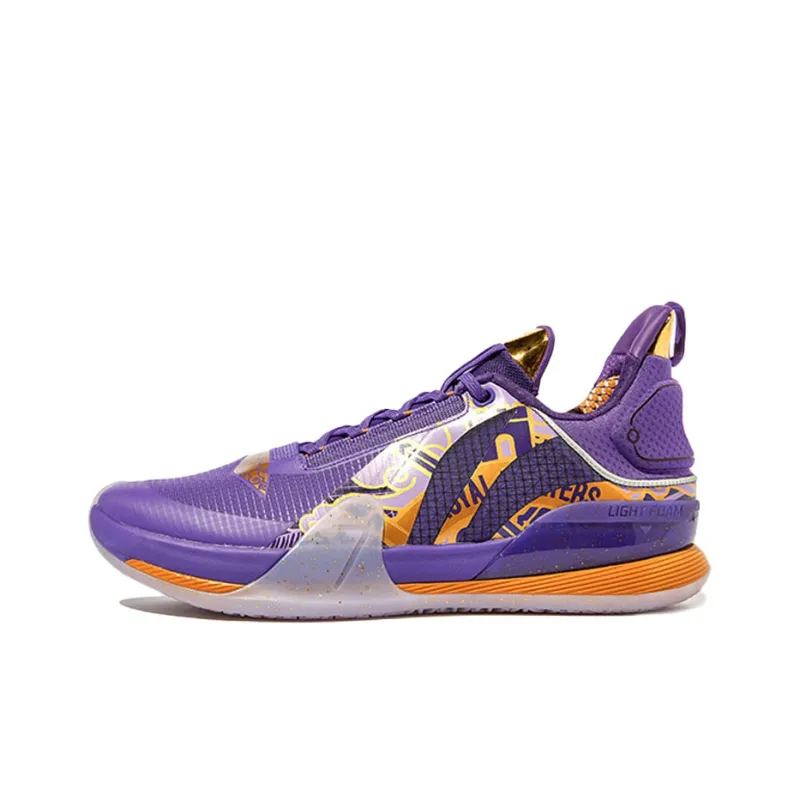 LiNing Speed 7 Cushioning Anti Slip And Wear Resistant Low Top Basketball Shoes Blue Purple-0