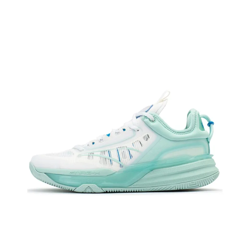 361° DVD1 Basketball Shoes Unisex Low Top White/Cyan-0