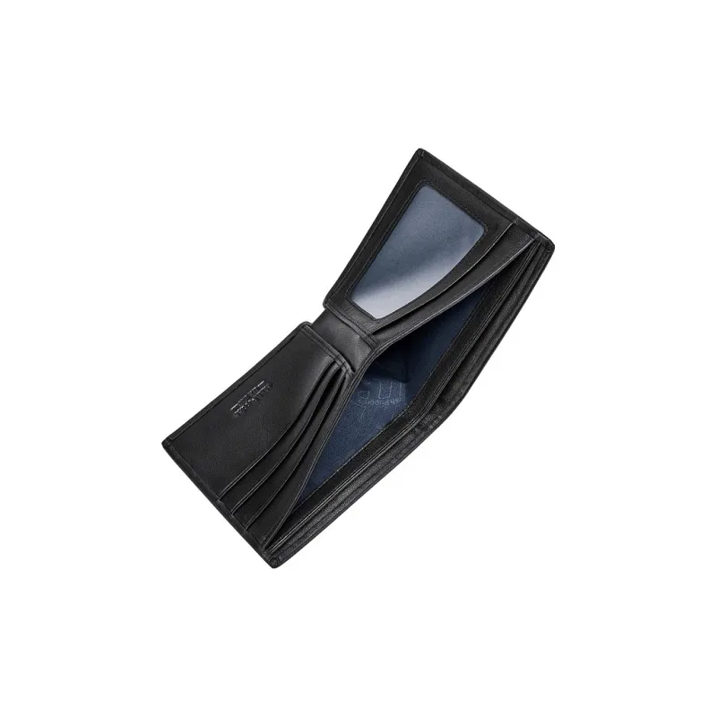 Hush Puppies Top Grain Cow Leather Wallet Regular Men's Black-3