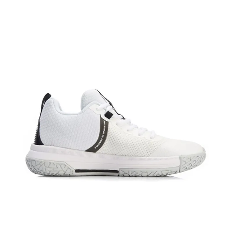 LiNing Non-attack Cushioning Anti-Slip And Wear-Resistant High-Top Basketball Shoes White Black-1