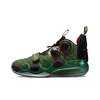 LiNing Way Of Wade 8 Screw Lei Feng Cushioning Anti Slip And Wear Resistant Mid Top Basketball Shoes Army Green