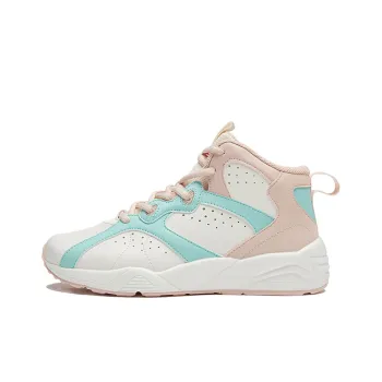 361° QU!KFOAM Durable Breathable Mid Top Basketball Shoes Women's White Pink