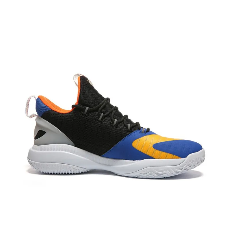 PEAK Parker Cavalry Basketball Shoes Men Low Top White/Yellow/Blue-1