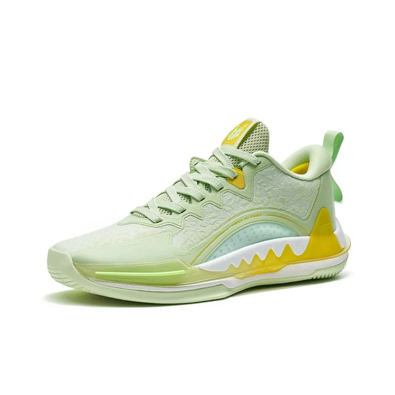 XTEP Melee 1 Anti Slip Wear Resistant Low Top Performance Basketball Shoes Men's Green-1