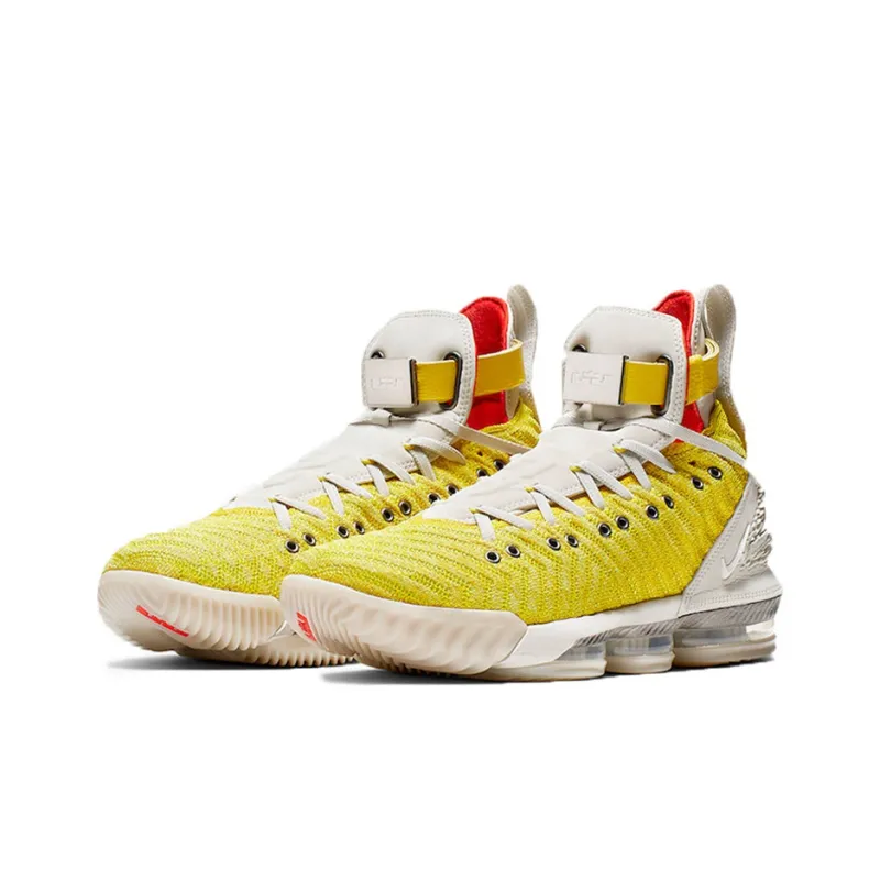 Nike LeBron 16 Hfr Harlem Stage 16 'Bright Citron Light Bone Habanero Red'-2