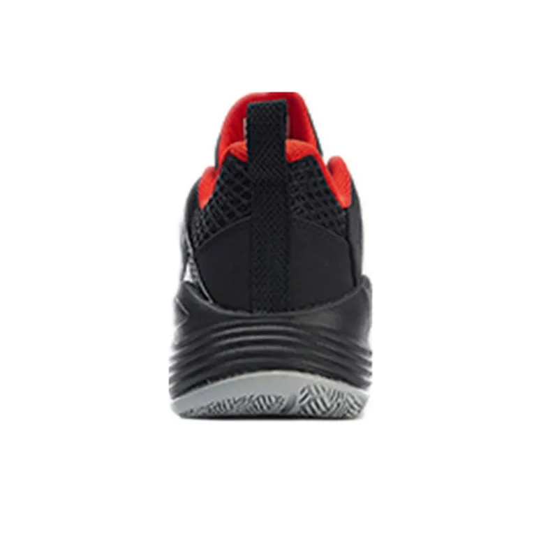 LiNing Shadow Anti-Slip Wear-Resistant Low-Top Basketball Shoes Men's Black Red-3