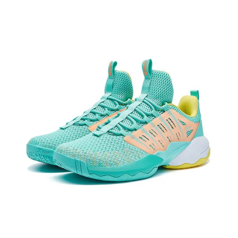 XTEP Cushioning Anti-Slip And Wear-Resistant Coverage Support Low-Top Performance Basketball Shoes Men's Green-1