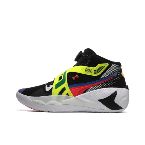 PUMA Basketball Shoes Men Mid-Top Black/Yellow