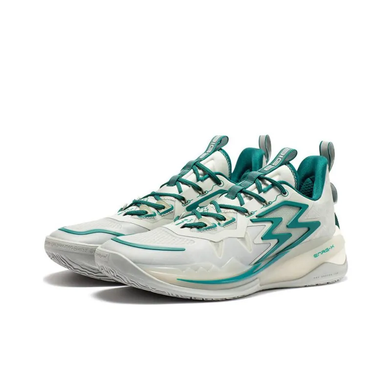 361° Big3 3.0 Cushioning Anti Slip And Wear Resistant Low Top Basketball Shoes Men's White Green-2
