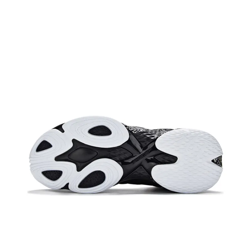 361° Basketball Shoes Men High Top Obsidian Black-4