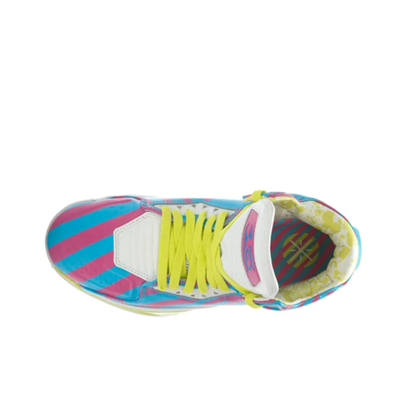 LiNing WOW 2 Anti Slip And Wear Resistant Rebound Low Top Basketball Shoes Men's Blue Pink White-2