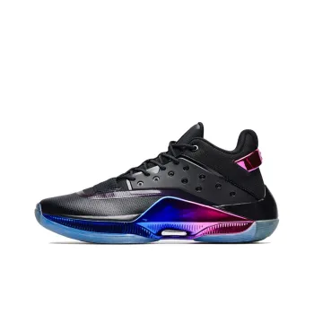 XTEP Levitation 4 Low Top Basketball Shoes Men's Black Purple