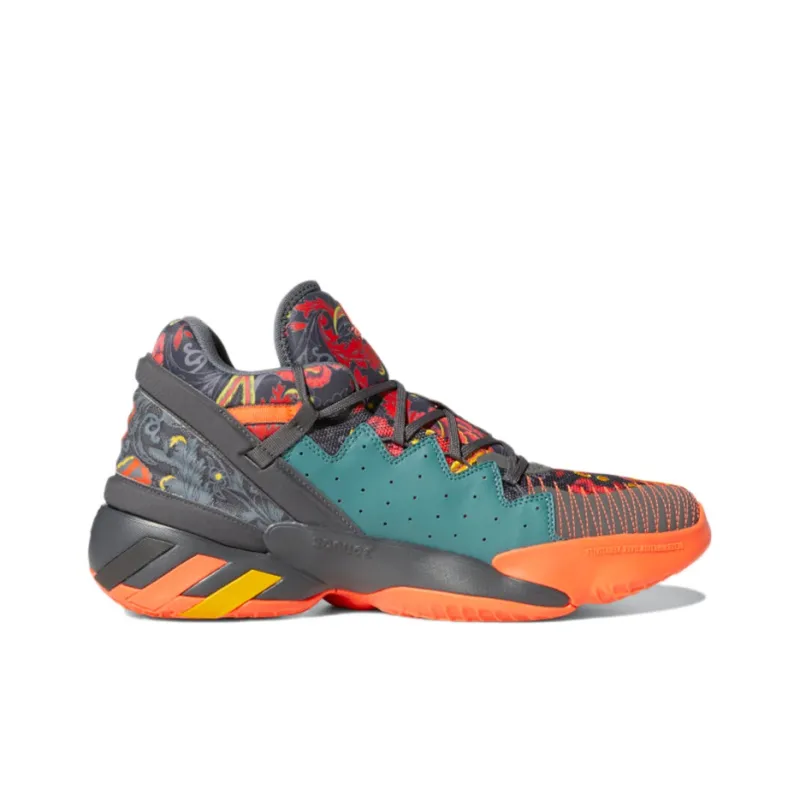 Adidas D.O.N. Issue #2 Floral Grey Solar Red-1