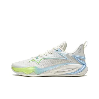 XTEP Light Attack 2 Generations Cushioning Anti Slip And Wear Resistant Low Top Basketball Shoes Men's White Blue Green