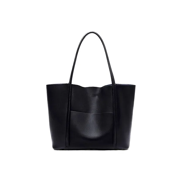 MARKANGARO PU Tote Bag Shoulder Bag Women's Black White Coffee-8