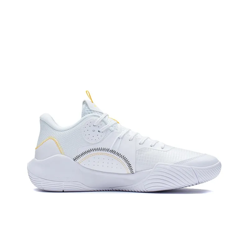 LiNing SONIC Team LOW Cushioning Anti Slip And Wear Resistant Coverage Support Low Top Basketball Shoes White-1