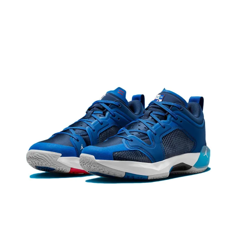 JORDAN Air JORDAN 37 Basketball Shoes Men Low Top Blue-2