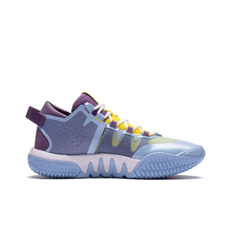 LiNing Badfive 2 Low Cushioning Anti-Slip And Wear-Resistant Low-Top Basketball Shoes Men's Blue Purple-1