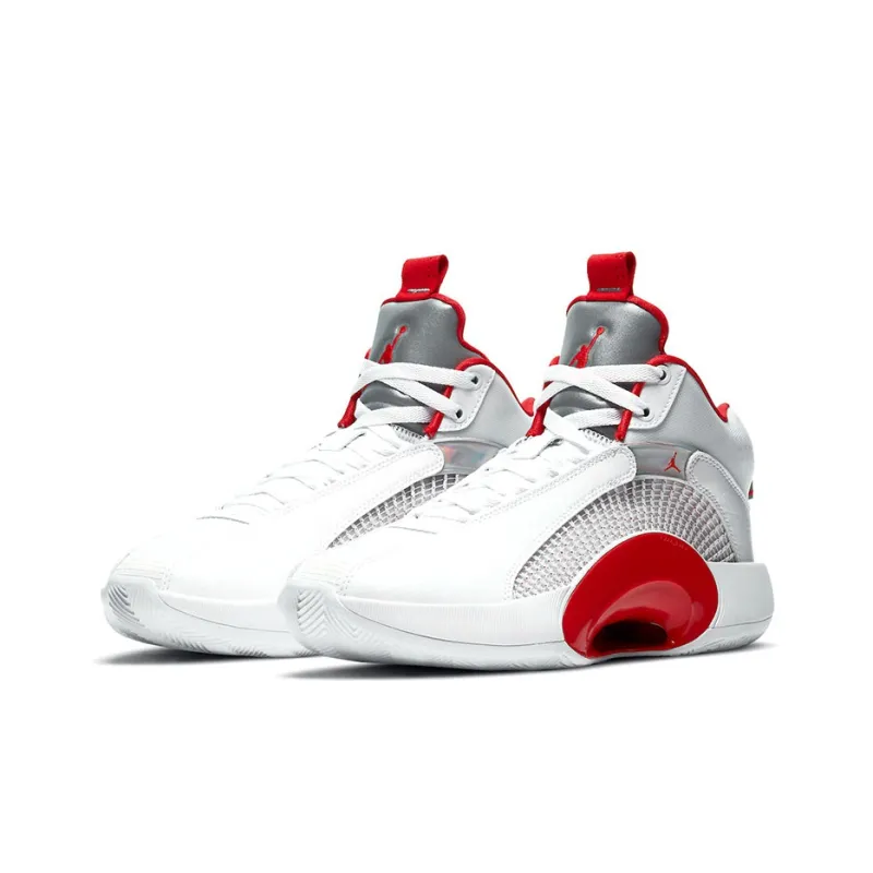Jordan Xxxv Fire Red White Sole-2