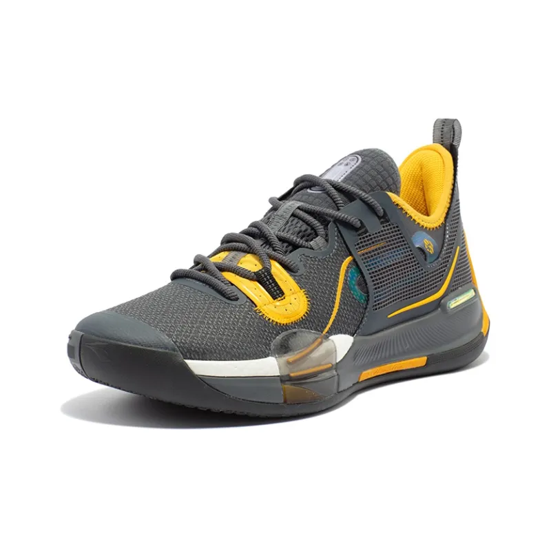 361° Burning War Basketball Shoes Men Low Top Yellow-1