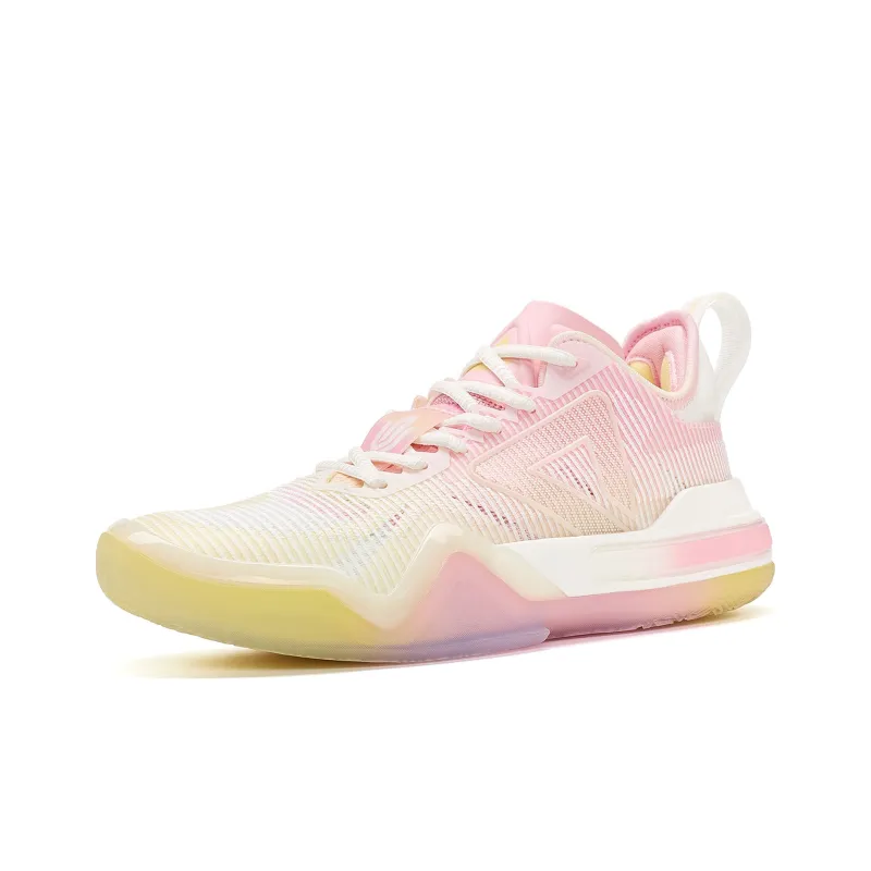 PEAK Wiggins AW1 Replaceable Version Taichi Ripple Low-Top Performance Basketball Shoes Women's Light Pink-2