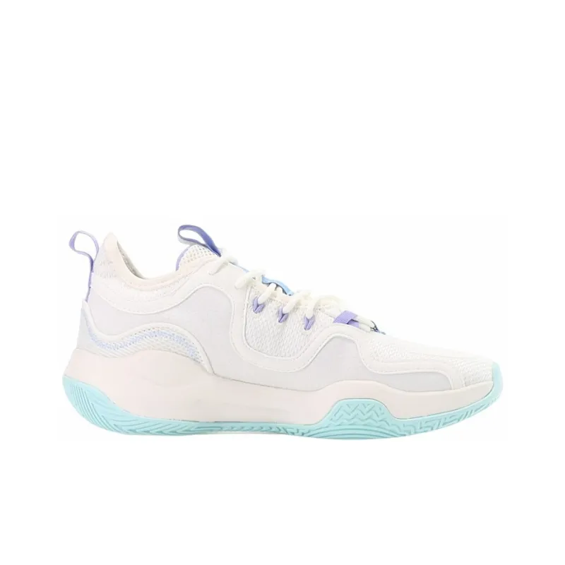 361° Ag Volley Cushioning, Slip Resistant, And Abrasion Resistant Low Top Basketball Shoes Men's White Cyan-1