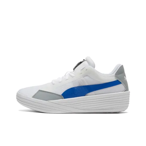 PUMA Clyde All Pro Basketball Shoes Unisex Low-Top White/Gray/Blue