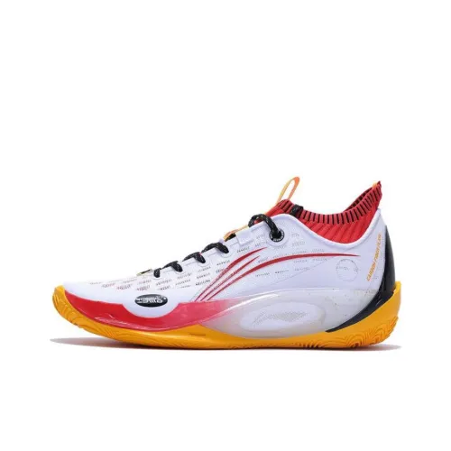 LINING Wade 808 Ultra Basketball Shoes Men Low-Top White/Red/Yellow