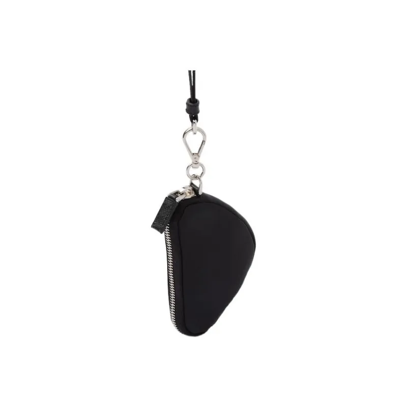 PRADA Nylon Coin Purse Unisex Black-4