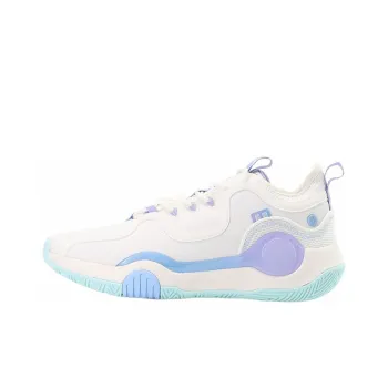 361° Ag Volley Cushioning, Slip Resistant, And Abrasion Resistant Low Top Basketball Shoes Men's White Cyan