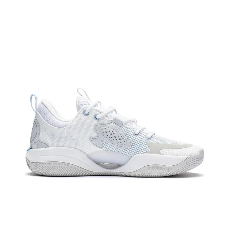LiNing Wade ALLDAY Wade ALLDAY Abrasion Resistant Breathable Low Top Basketball Shoes Men's White Gray-1