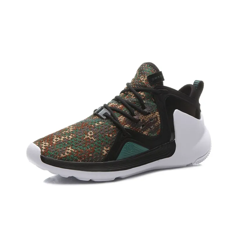 LiNing APOSTLE Light Cushioning, Slip Resistant, Abrasion Resistant Support Mid Top Basketball Shoes Unisex Green Black-1