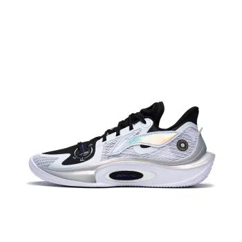 LiNing SONIC 11 Stardust Durable Breathable Low Top Basketball Shoes Men's White Black Silver