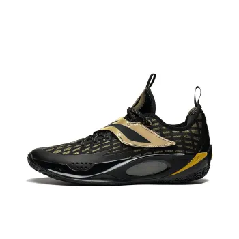 LiNing Wade 808 2 Cushioning Anti Slip And Wear Resistant Low Top Basketball Shoes Black Gold
